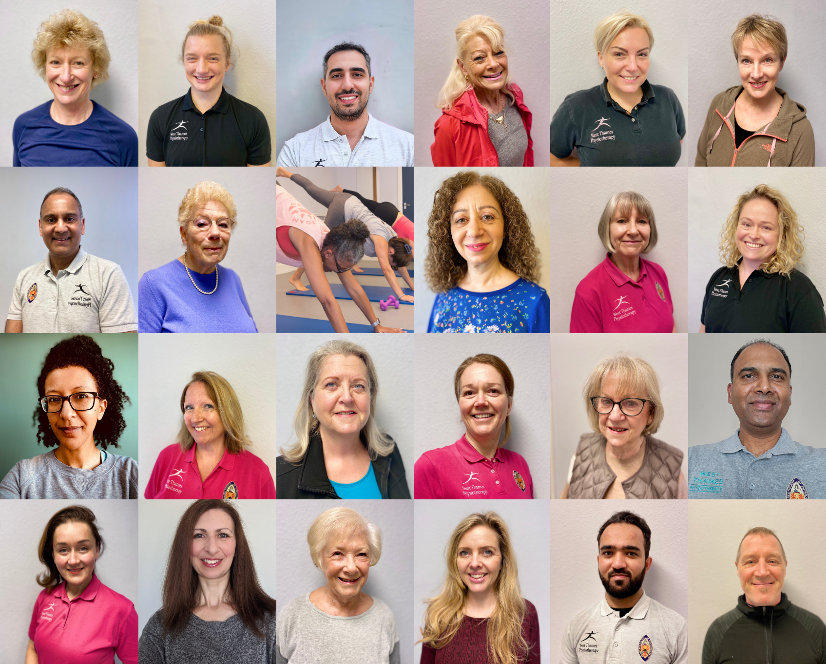 Demonstration of physiotherapy